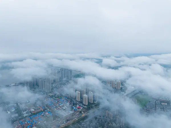 Wuhan Summer City Landmark Skyline Paisagem — Fotografia de Stock