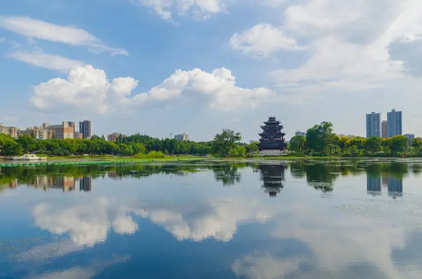 Wuhan Ziyang Lake Park Paisaje —  Fotos de Stock