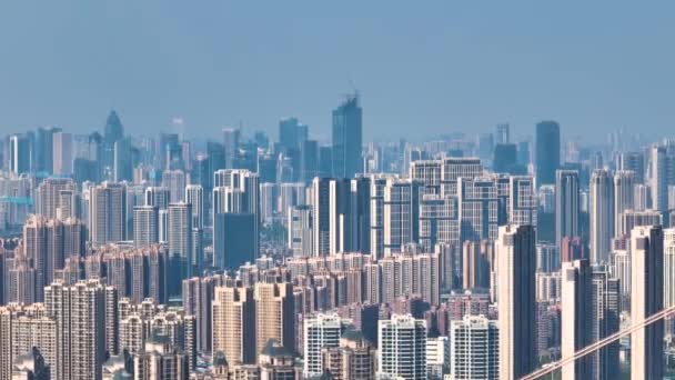 Wuhan Summer City Landmärke Och Skyline Scenery — Stockvideo