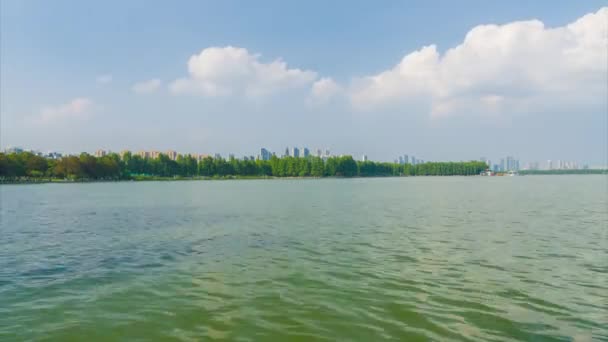 武汉东湖风景区的夏季自然景观 — 图库视频影像