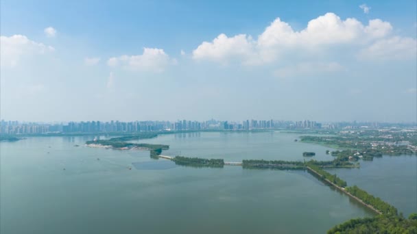武漢東湖周辺の夏の自然景観 — ストック動画