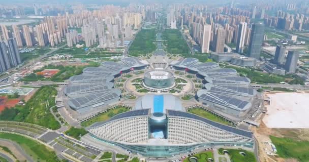 Wuhan Nemzetközi Expo Center Légi Kilátása — Stock videók