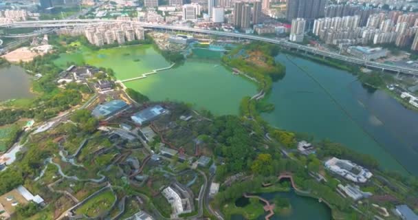 武汉动物园和莫水湖景 — 图库视频影像