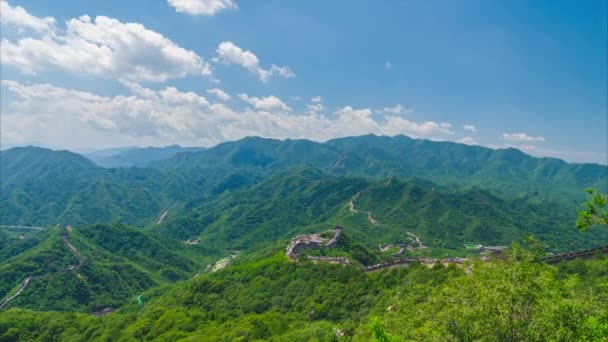 Peking Badaling Great Wall Landschaft — Stockvideo