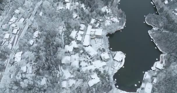Zimowa Scena Śniegu Parku Narodowym Jiujiang Jiangxi Chiny — Wideo stockowe