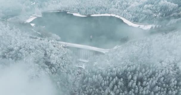 Talvi Lumi Kohtaus Lushan Mountain National Park Scenic Area Jiujiang — kuvapankkivideo