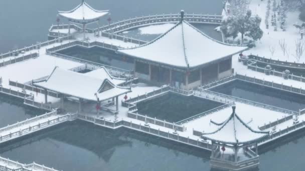 武汉东湖风景区雪景 — 图库视频影像