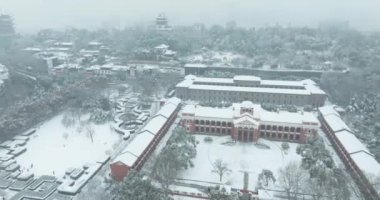 Wuhan Şehir Manzarası Kar Manzarası