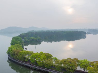 Summer scenery of Wuhan East Lake Scenic Area clipart