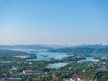 Summer scenery of Wuhan East Lake Scenic Area clipart