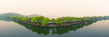 Summer scenery of Wuhan East Lake Scenic Area clipart