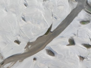 Tianxing Bölgesi plaj manzarası, Wuhan Yangtze Nehri, Çin