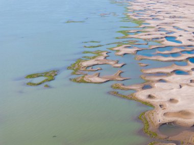 Beach view of Tianxing Prefecture, Wuhan Yangtze River, China clipart