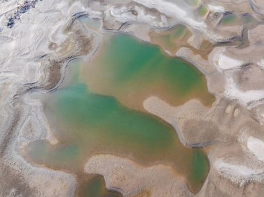 Tianxing Bölgesi plaj manzarası, Wuhan Yangtze Nehri, Çin