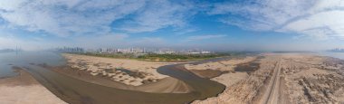 Beach view of Tianxing Prefecture, Wuhan Yangtze River, China clipart