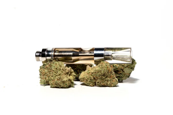 Cannabis Vape Pen Live Resin Cartridge — Stock Photo, Image
