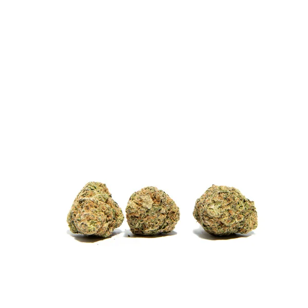 Visão Close Botões Flor Cannabis Pilha — Fotografia de Stock