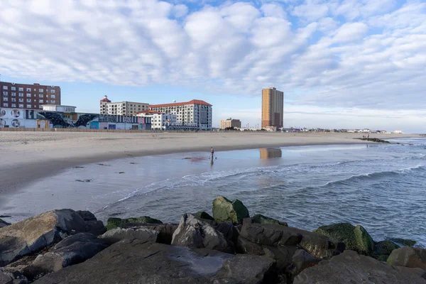 stock image Ocean and Beach at Asbury Park, New Jersey