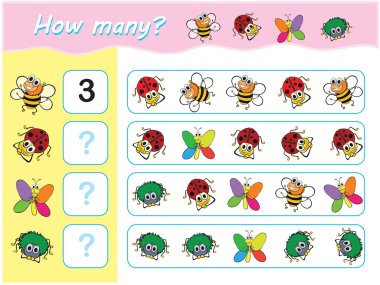 Educational and recreational activities for children at home and at school. A worksheet for parents and teachers to teach, exercise and train children to acquire new skills