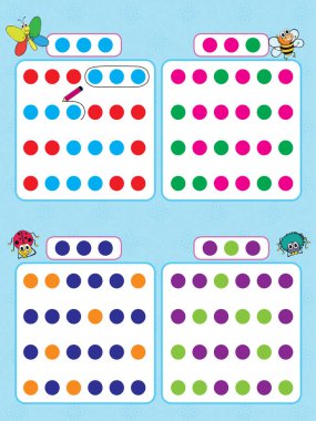 Educational and recreational activities for children at home and at school. A worksheet for parents and teachers to teach, exercise and train children to acquire new skills