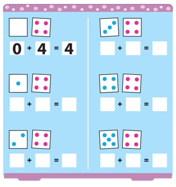 Educational and recreational activities for children at home and at school. A worksheet for parents and teachers to teach, exercise and train children to acquire new skills