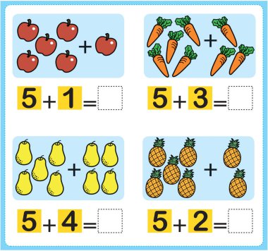 Educational and recreational activities for children at home and at school. A worksheet for parents and teachers to teach, exercise and train children to acquire new skills