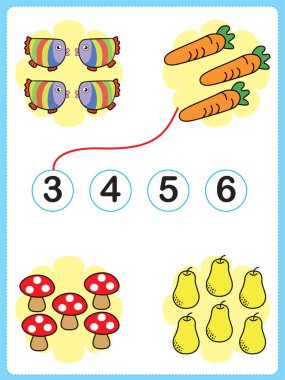 Educational and recreational activities for children at home and at school. A worksheet for parents and teachers to teach, exercise and train children to acquire new skills