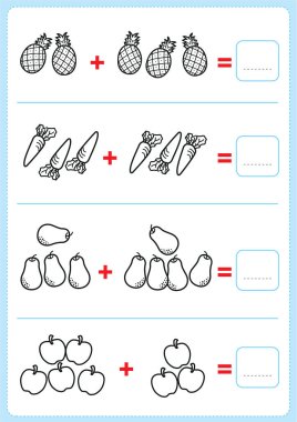 Educational and recreational activities for children at home and at school. A worksheet for parents and teachers to teach, exercise and train children to acquire new skills