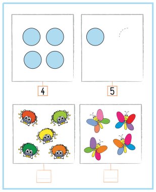 Educational and recreational activities for children at home and at school. A worksheet for parents and teachers to teach, exercise and train children to acquire new skills