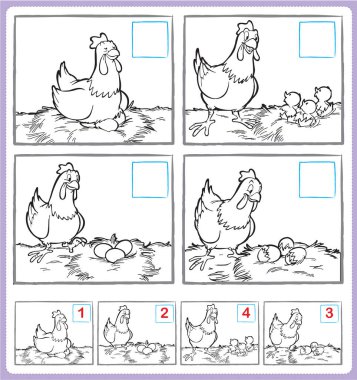 Educational and recreational activities for children at home and at school. A worksheet for parents and teachers to teach, exercise and train children to acquire new skills