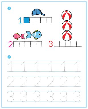 Educational and recreational activities for children at home and at school. A worksheet for parents and teachers to teach, exercise and train children to acquire new skills