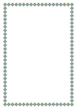 Metnin ya da fotoğrafın için alanı olan vektör çiçek çerçevesi. Dekoratif Çiçek sınır çerçevesi.