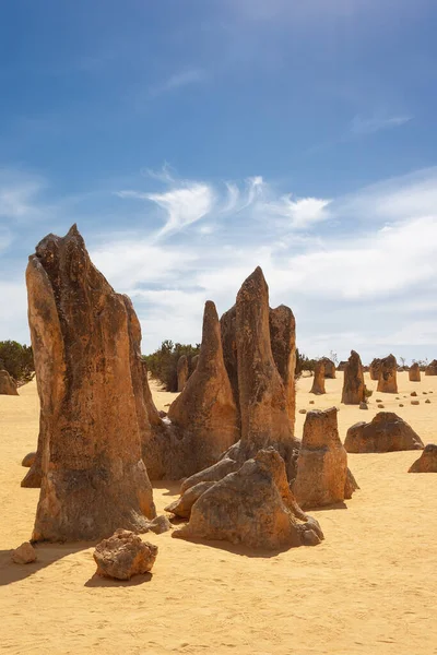 Eroded Limestone Pinnacles Formations Located Nambung National Park Western Australia Stock Picture