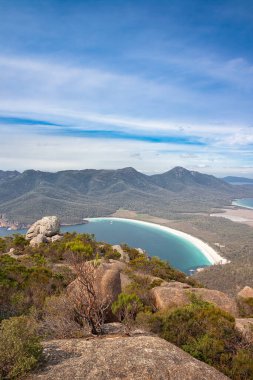Amazing views from the top of Mount Amos, Tasmania, Australia clipart