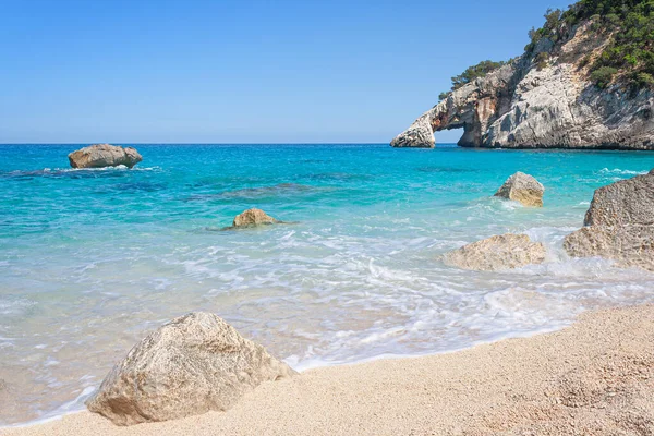 Wycieczka Pięknej Cala Goloritze Położonej Wschodnim Wybrzeżu Sardynii Włochy Zdjęcia Stockowe bez tantiem