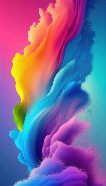 Abstract Modern Mobile Phone Screen Wallpaper Colorful Liquid Design Background Stockfoto