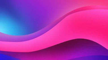 Pembe, mor ve menekşe renkleri ile dolu yumuşak kıvrımların canlı ve akışkan bir duvar kağıdı tasarımı.