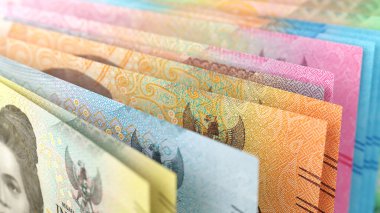 Endonezya Rupia para birimi banknotları farklı değerlerde