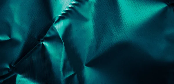 Gekrast Blauw Metaalblad Met Zichtbare Textuur Achtergrond — Stockfoto