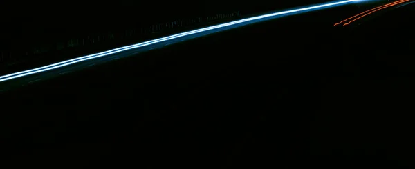 Gece Arabaların Işıkları Uzun Pozlama — Stok fotoğraf