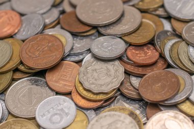 coins from all over the world. background