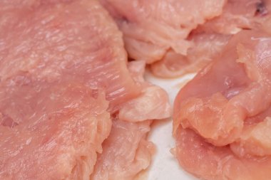 pink chicken breast meat. background or texture