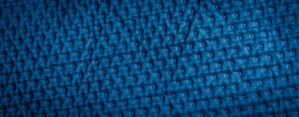 blue cotton fabric with an interesting pattern