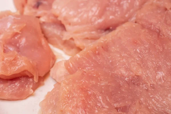 pink chicken breast meat. background or texture