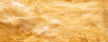 Görünür desenli sarı mineral yünü.