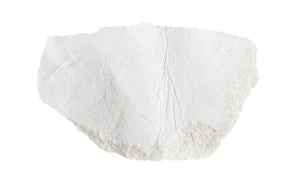 Білий Шматок Паперу Ізольованому Білому Тлі — стокове фото