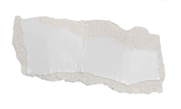 Morceau Papier Blanc Sur Fond Blanc Isolé — Photo