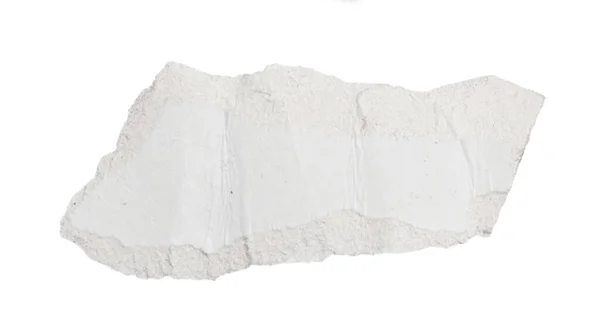 Zole Edilmiş Beyaz Arkaplan Üzerine Beyaz Bir Kağıt Parçası — Stok fotoğraf