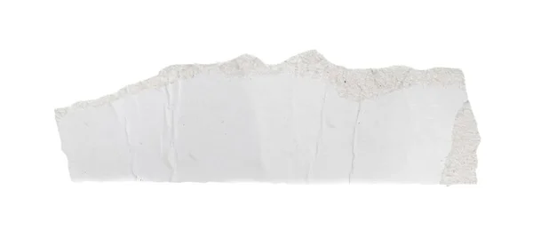 Pezzo Carta Bianco Uno Sfondo Bianco Isolato — Foto Stock