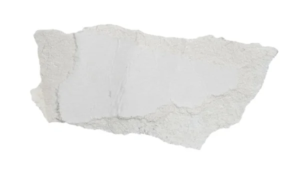 Білий Шматок Паперу Ізольованому Білому Тлі — стокове фото